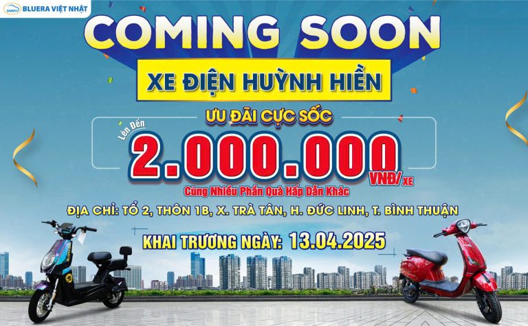 Coming Soon Cửa Hàng Xe Điện Tại Bình Thuận – Giảm Giá Sốc