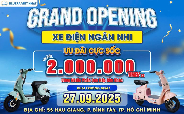 Khai Trương Cửa Hàng Xe Điện Bluera Việt Nhật Chính Hãng Ngân Nhi Tại TP. Hồ Chí Minh